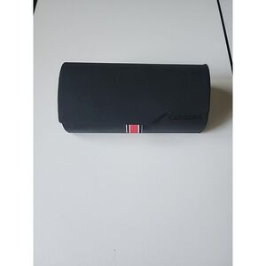 Carrera Eyewear Black Hard Case Red Blue Stripe Logo Storage